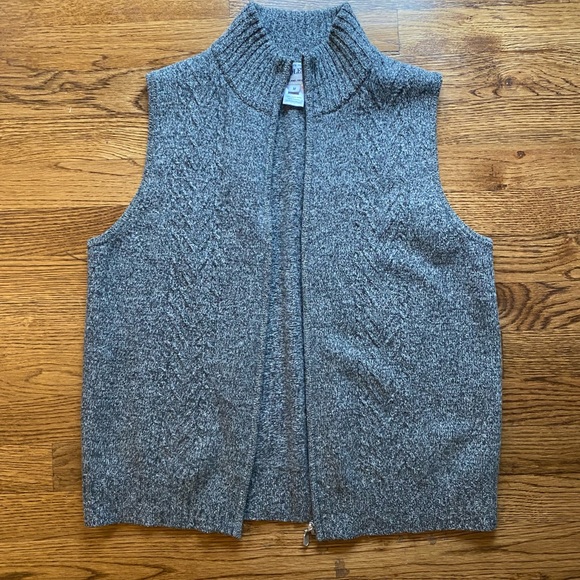 Pendleton zip front vest 100% lambs Wool Grey Size M - Picture 1 of 3